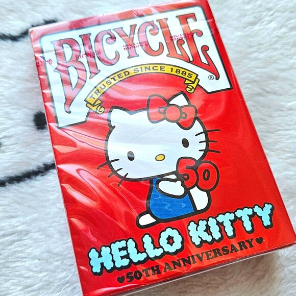 New Hello Kitty 50th Anniversary Playing Cards - Picture 1 of 2